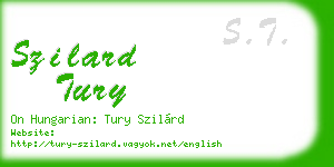 szilard tury business card